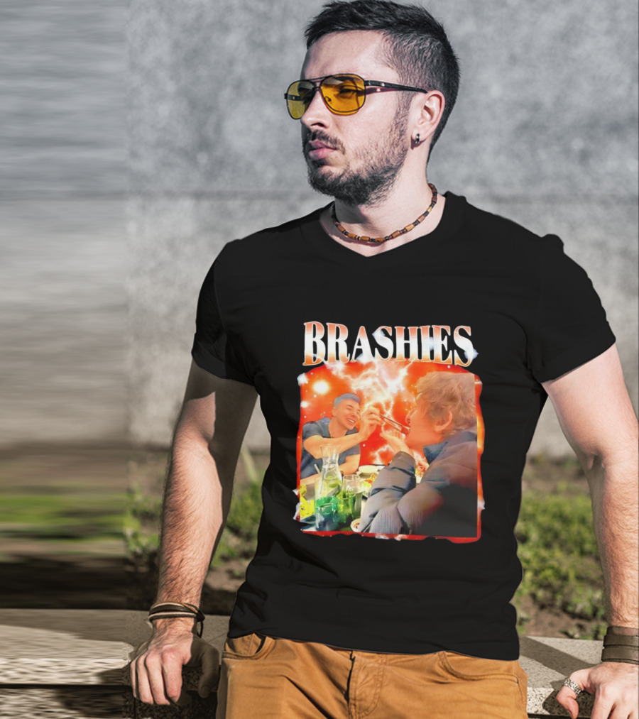 Brashies Two Man Eating With Chopsticks T-Shirt