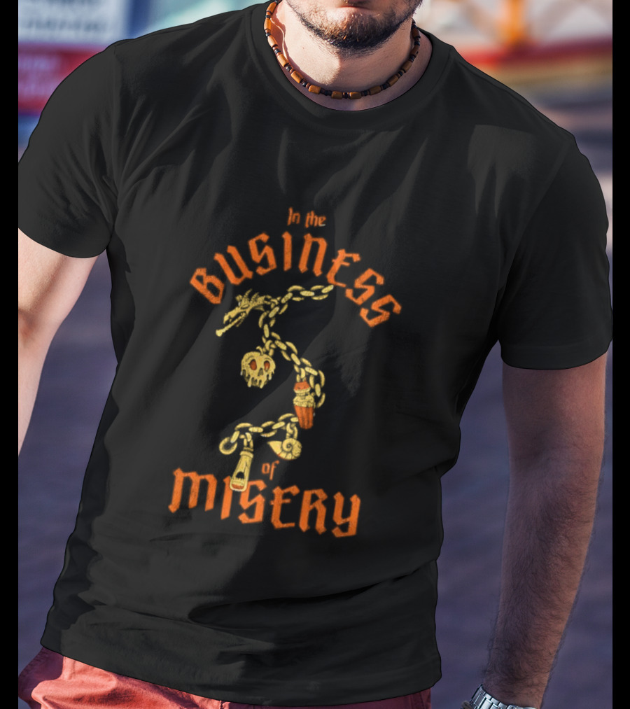 In The Business Of Misery Chain With Charms T-Shirt