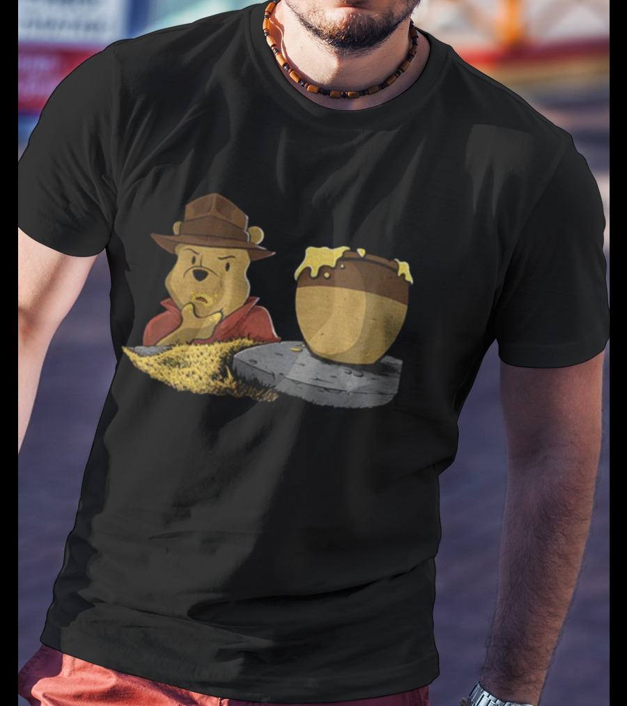 Winnie The Pooh Indiana Jones Raider Of The Bad Honey Adventure T-Shirt