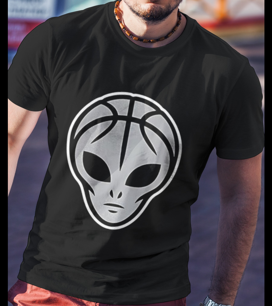 San Antonio Spurs Basketball Alien Head Logo T-Shirt