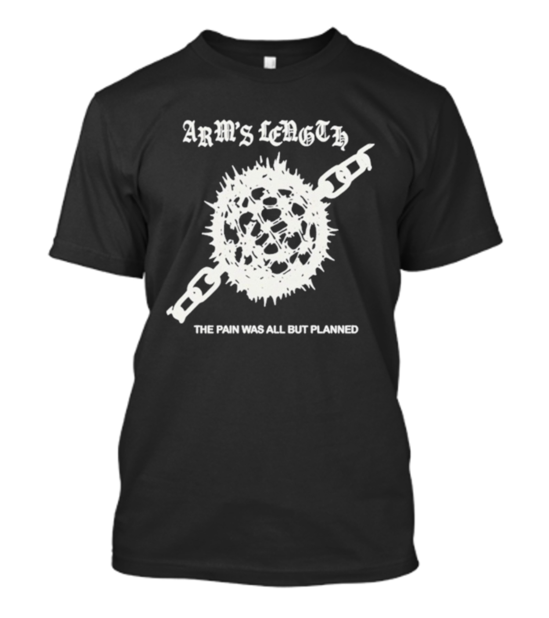 Arm’s Length The Pain Was All But Planned Tour 2025 Spiked Ball Chain Design T-Shirt