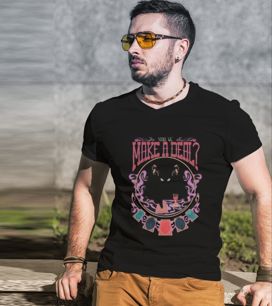 Just Roll With It Shall We Make A Deal Niklaus Tarot Table Drink Symbol T-Shirt