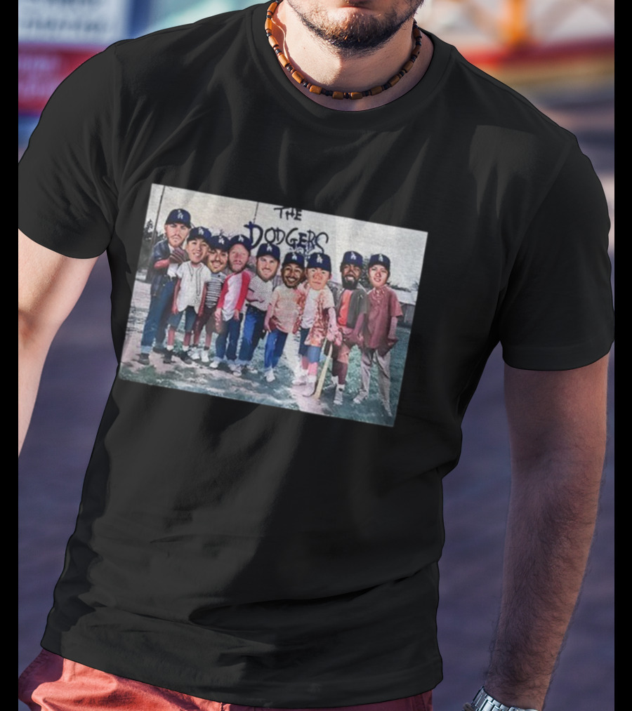 Los Angeles Dodgers Baseball Funny Bootleg Cartoon Team Characters T-Shirt