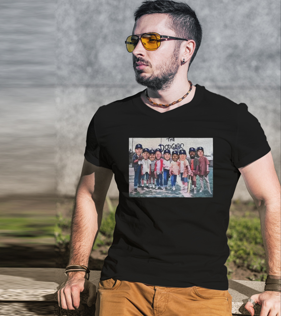 Los Angeles Dodgers Baseball Funny Bootleg Cartoon Team Characters T-Shirt