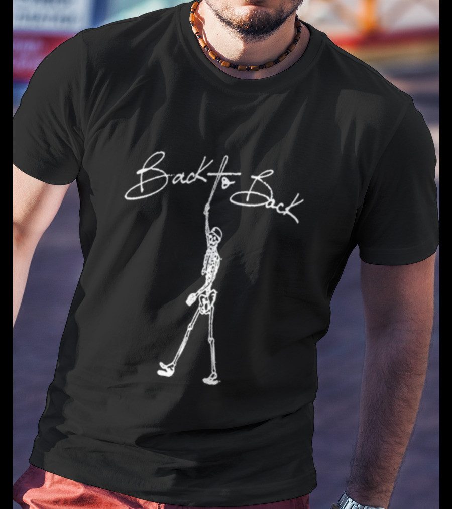 Back To Back Los Angeles Dodgers World Series Champions 2025 Skeleton T-Shirt