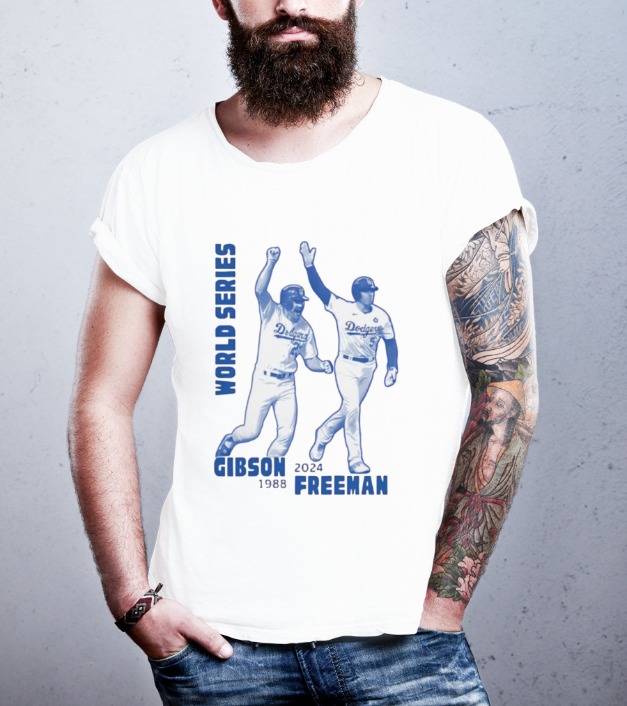 World Series Dodgers Gibson 1988 Freeman 2024 T-Shirt