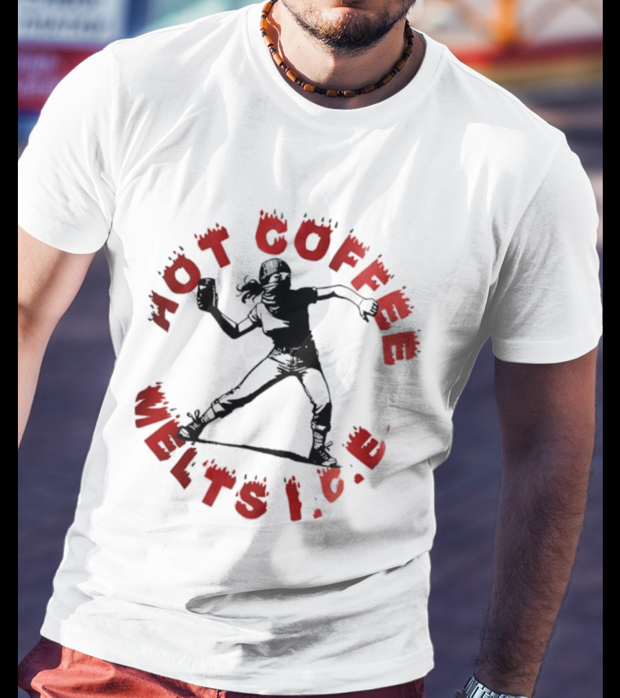Hot Coffee Melts ICE Roller Derby Girl T-Shirt