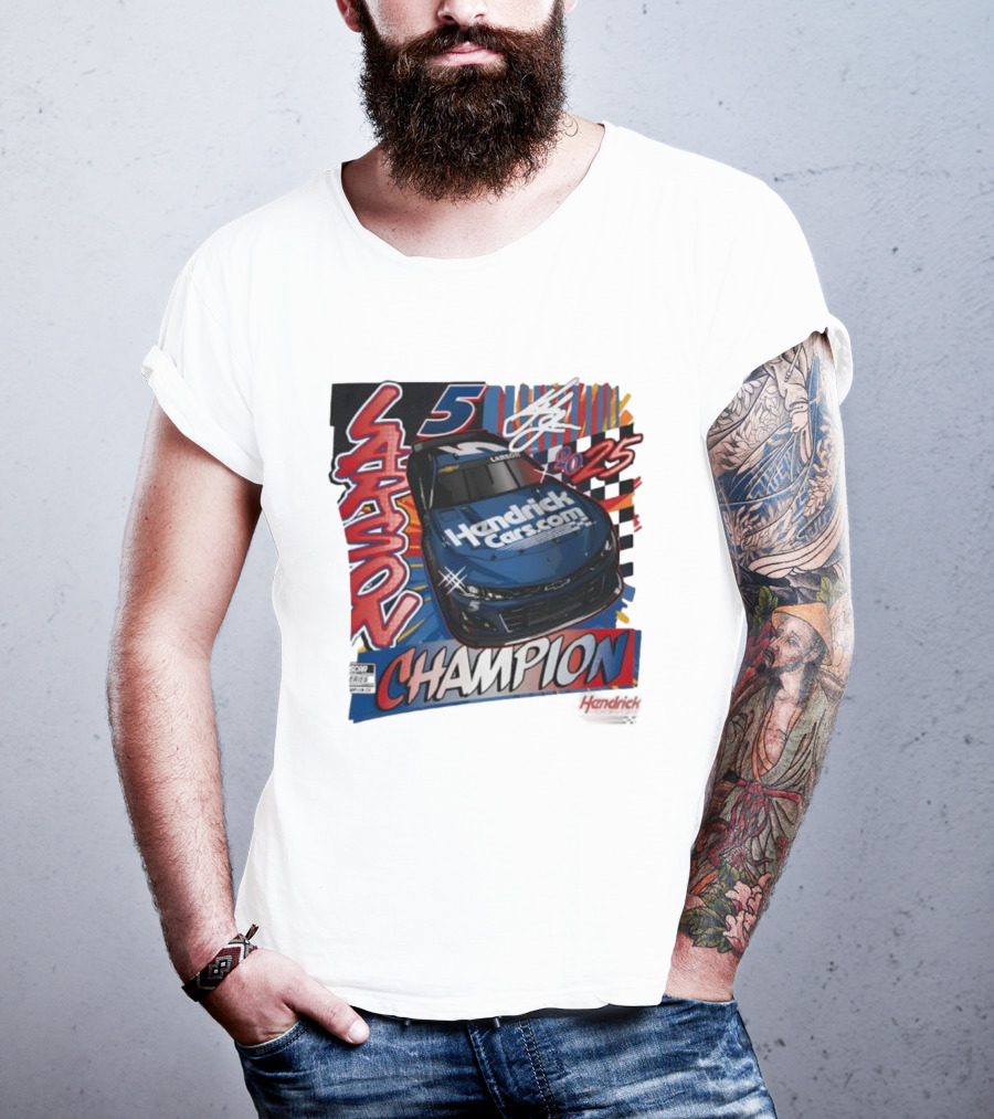 Kyle Larson 5 Champion Hendrick Cars 2025 NASCAR Cup Series T-Shirt