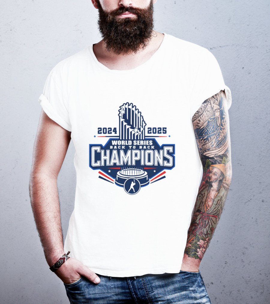 Los Angeles Dodgers World Series Back To Back 2024 2025 Champions MLB T-Shirt
