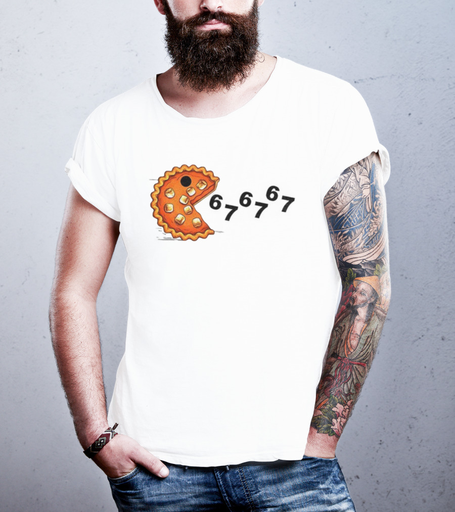 Pacman Pumpkin Pie Eating Ghosts Happy Fall Meme 67 T-Shirt