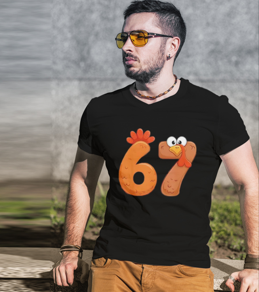 67 Thanksgiving Turkey Cool Fall Farm Fun T-Shirt