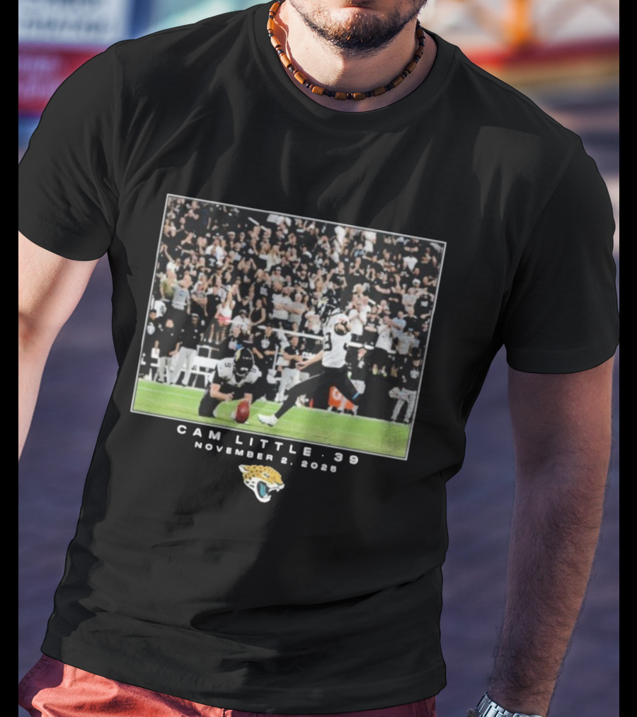 Cam Little 39 November 2 2025 Jacksonville Jaguars NFL Week 8 T-Shirt