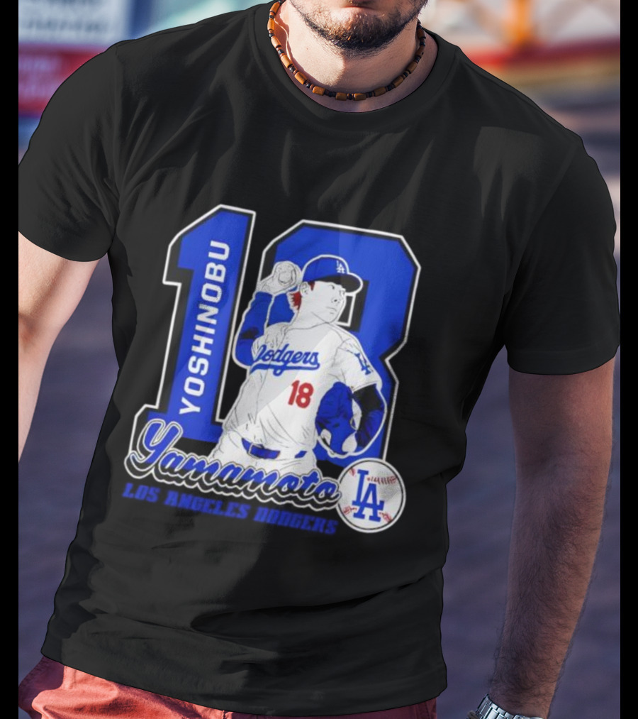 Yoshinobu Yamamoto Dodgers 18 LA Baseball 2025 T-Shirt
