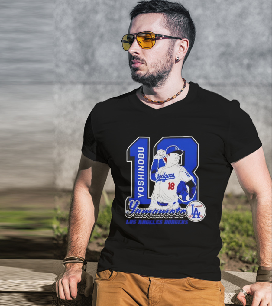 Yoshinobu Yamamoto Dodgers 18 LA Baseball 2025 T-Shirt