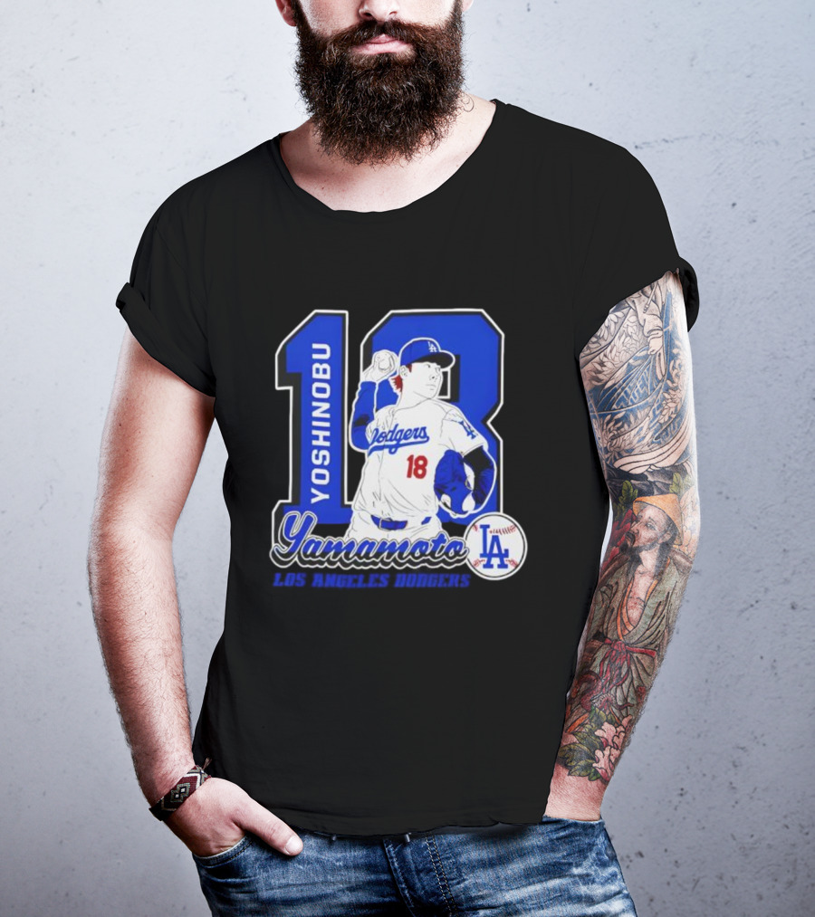 Yoshinobu Yamamoto Dodgers 18 LA Baseball 2025 T-Shirt