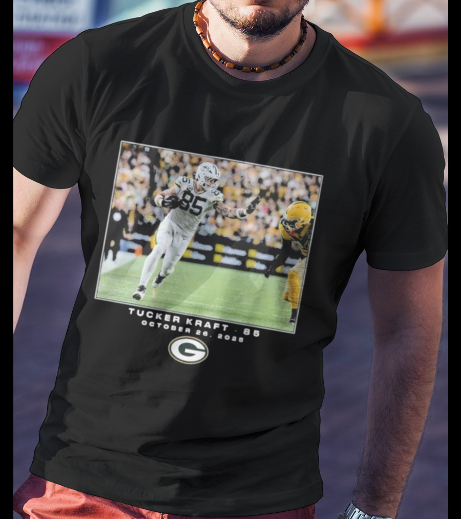 Tucker Kraft 85 Green Bay Packers NFL October 26 2025 Week 8 T-Shirt