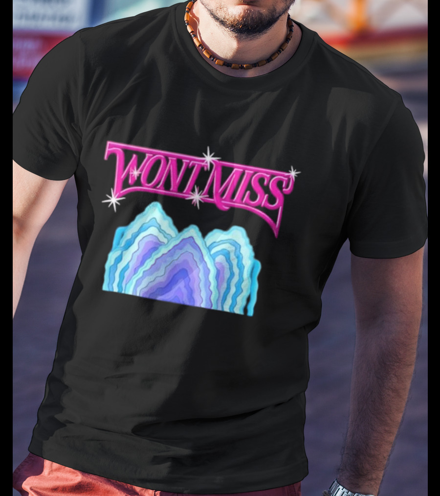Won't Miss Blink Neon Mountain Waves T-Shirt