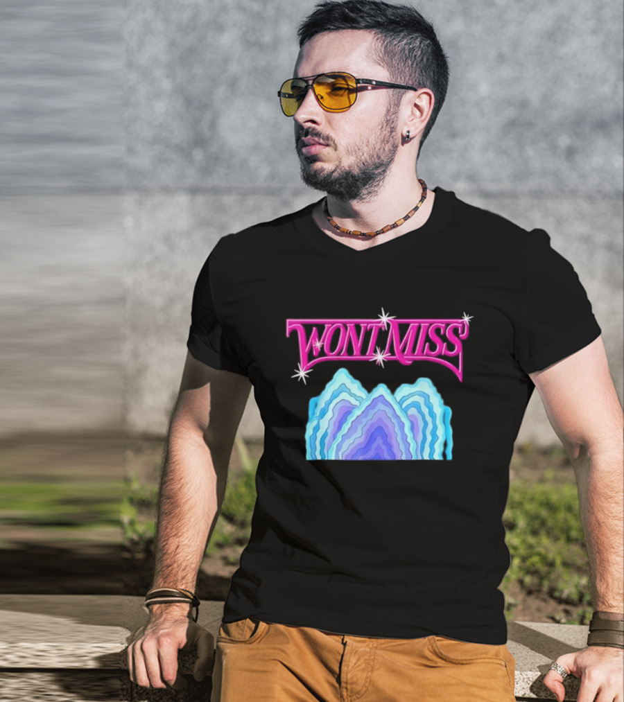 Won't Miss Blink Neon Mountain Waves T-Shirt