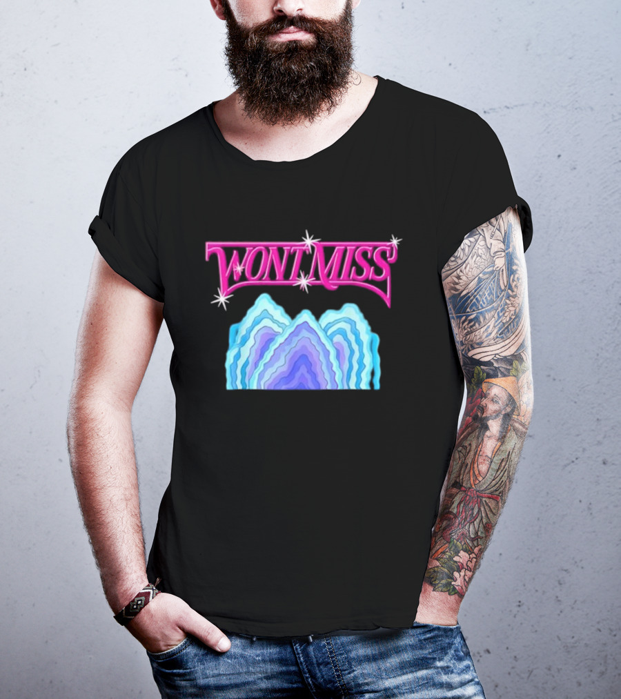 Won't Miss Blink Neon Mountain Waves T-Shirt