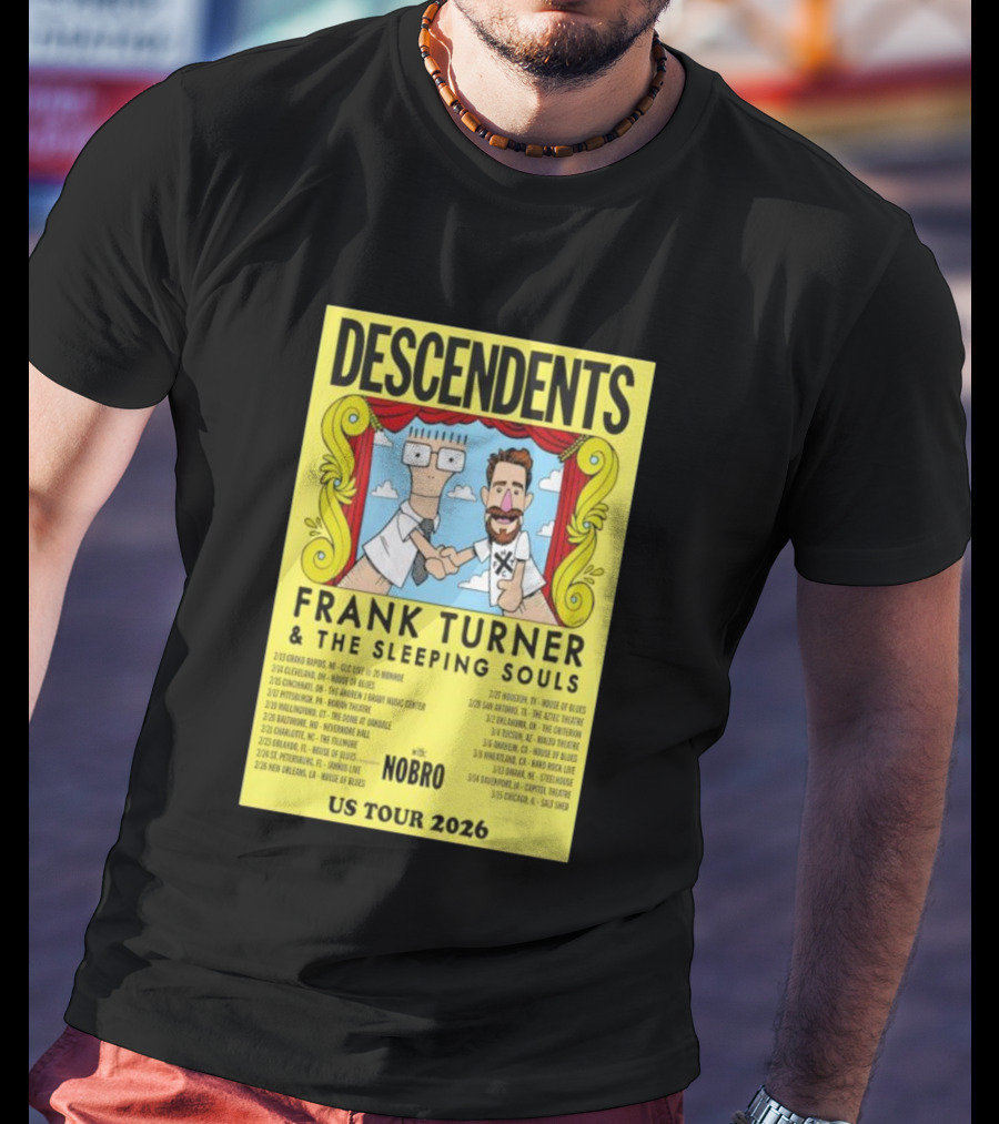 Descendents Frank Turner & The Sleeping Souls NOBRO US Tour 2026 With Concert Dates T-Shirt