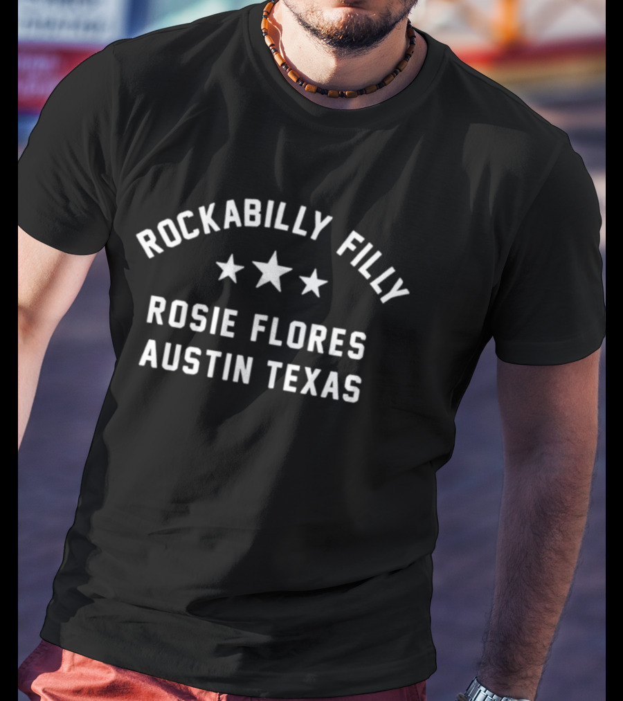 Rockabilly Filly Rosie Flores Austin Texas Stars 2025 Tour T-Shirt