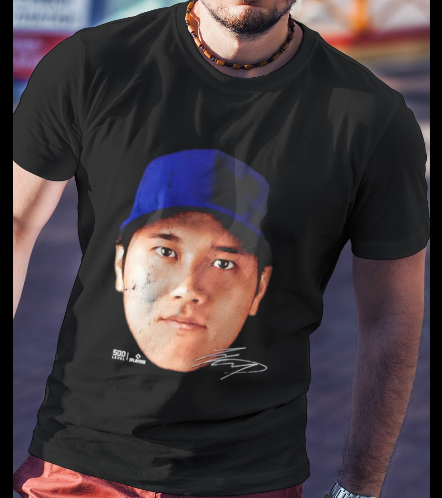 Shohei Ohtani Los Angeles Vintage Head Signature T-Shirt
