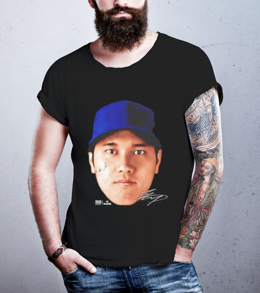 Shohei Ohtani Los Angeles Vintage Head Signature T-Shirt