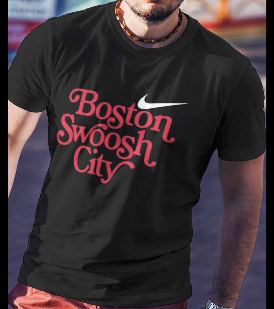 Boston Swoosh City Sportswear Iconic Nike Style T-Shirt