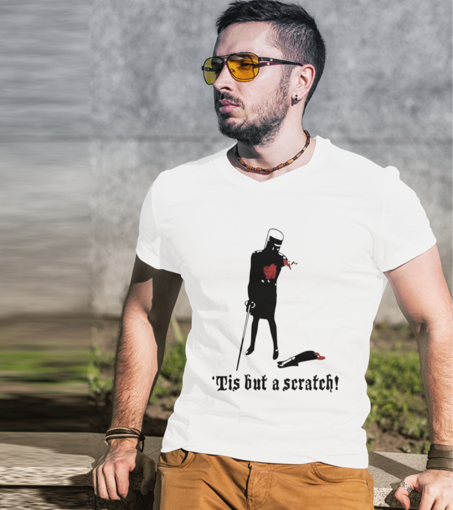 Monty Python Black Knight Tis But A Scratch Classic Quote T-Shirt