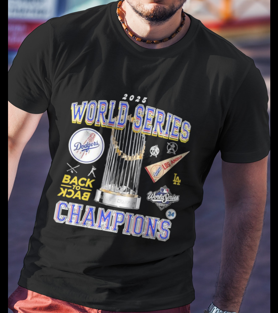 2025 World Series Champions Los Angeles Dodgers Back-to-Back Triumph T-Shirt