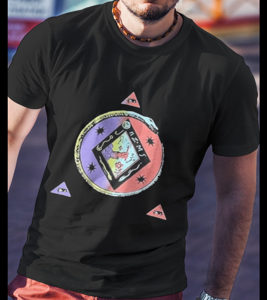 Ancient Symbols Serpent Encircled Eye Triangles Mysterious Insignia T-Shirt