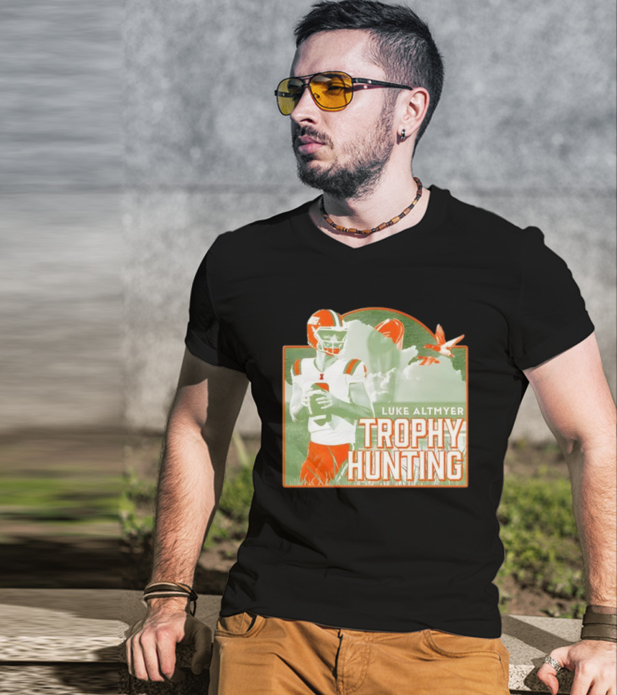 Luke Altmyer Illinois Trophy Hunting Quarterback Football T-Shirt