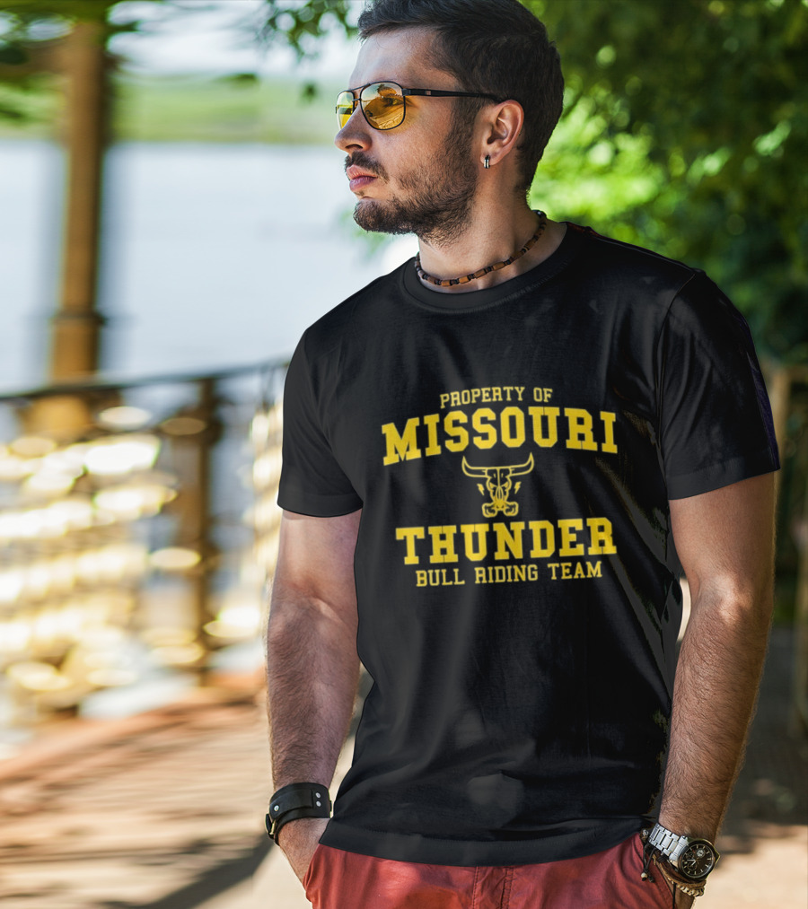 Property Of Missouri Thunder Bull Riding Team T-Shirt