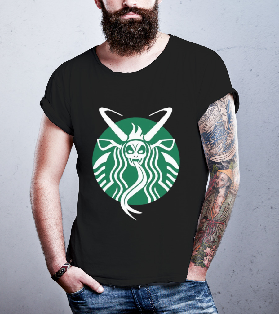 Starbucks Krampuspresso Christmas Coffee Monster Design T-Shirt