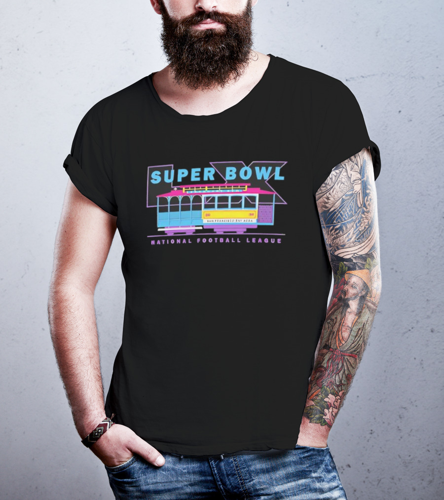 Super Bowl LX National Football League Retro Trolley Theme T-Shirt