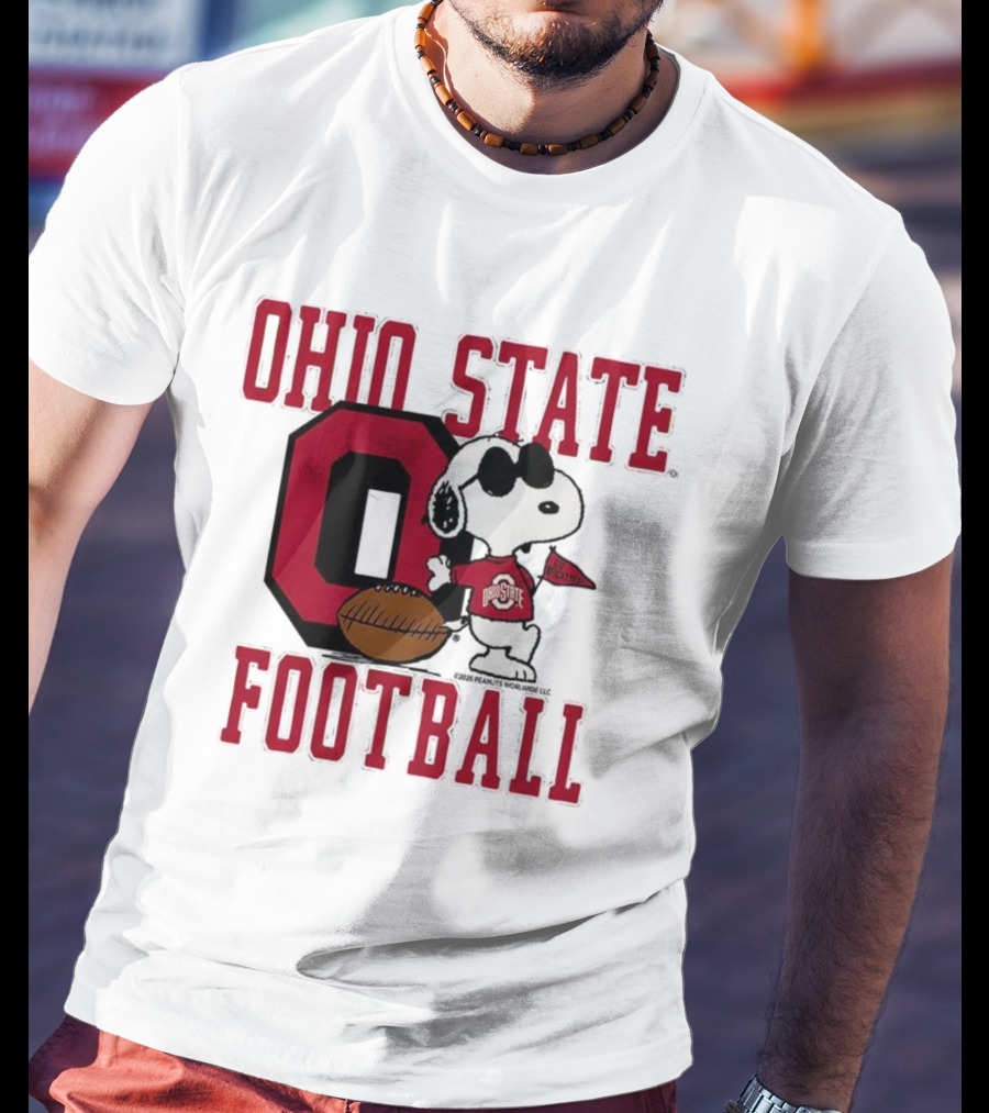 Ohio State Football Snoopy Joe Cool Peanuts Buckeyes Go Buckeyes T-Shirt