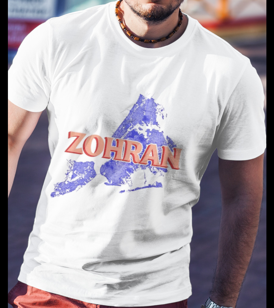 Zohran Mamdani NYC Mayor 2025 Campaign Blue Map Design T-Shirt