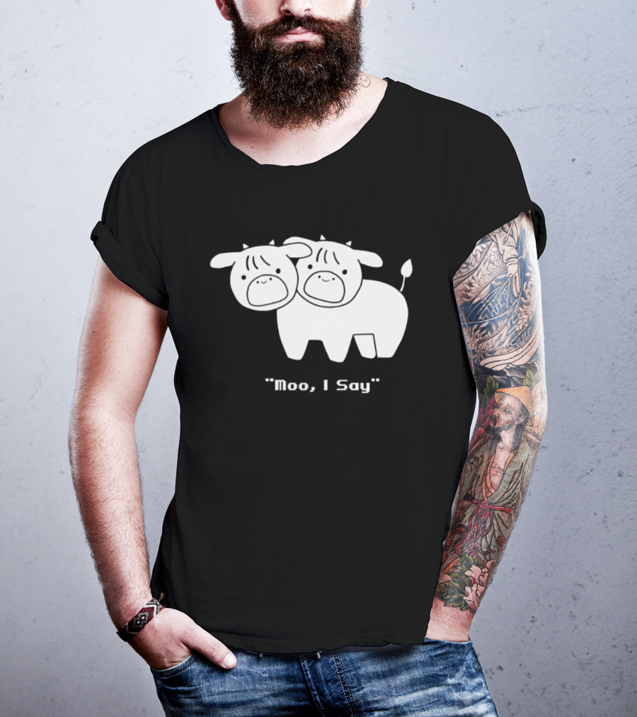 Cows Moo I Say Cute Double Cow Twins T-Shirt