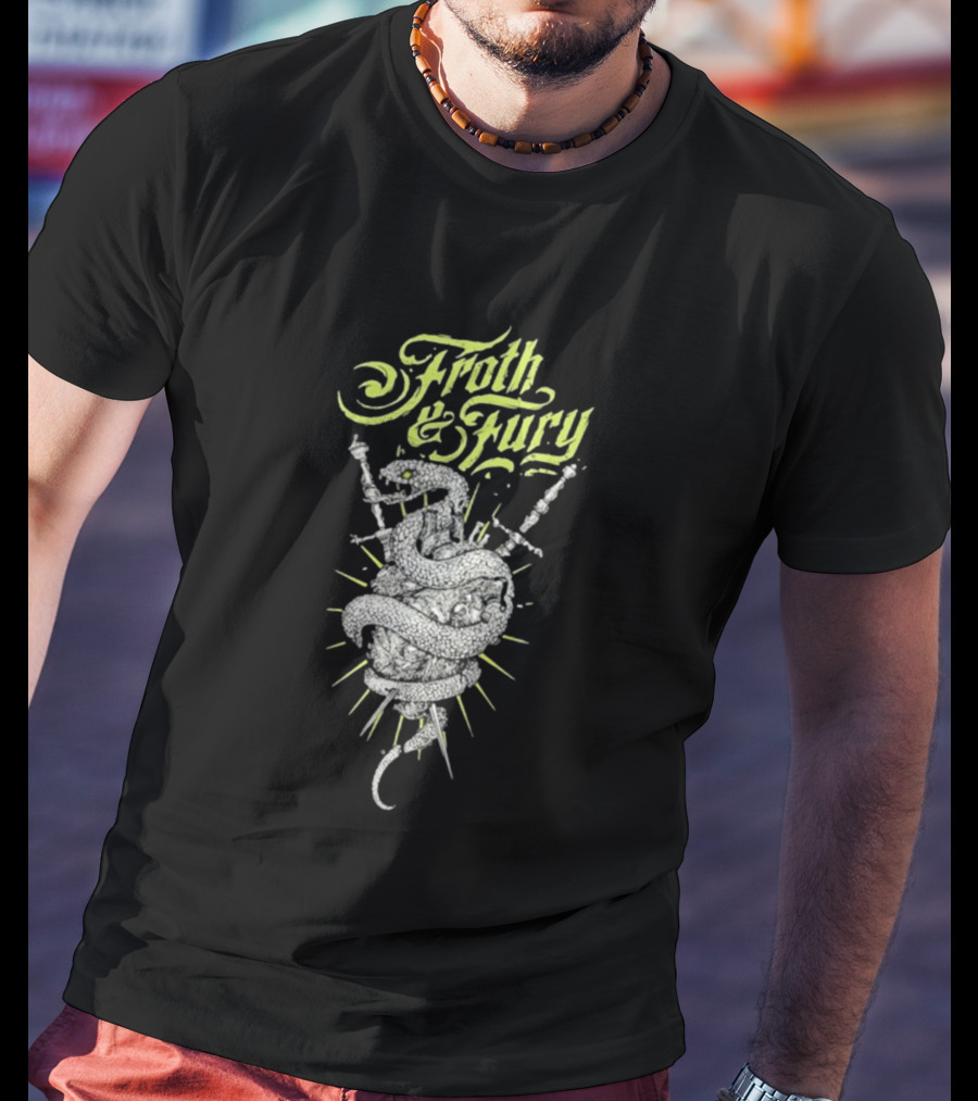 Froth & Fury Snake Heart With Swords Perth T-Shirt
