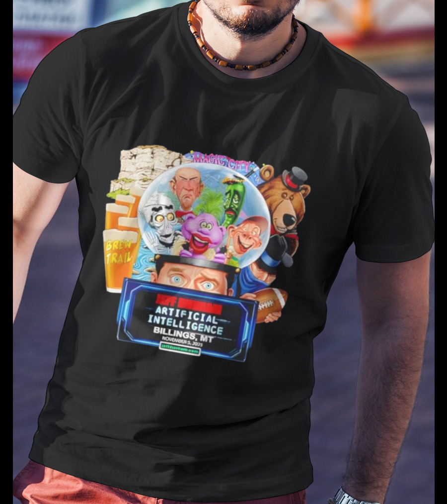 Jeff Dunham Artificial Intelligence Tour Billings MT November 3 2023 T-Shirt