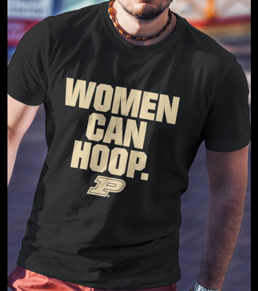 Purdue Boilermakers Women Can Hoop Basketball Logo T-Shirt