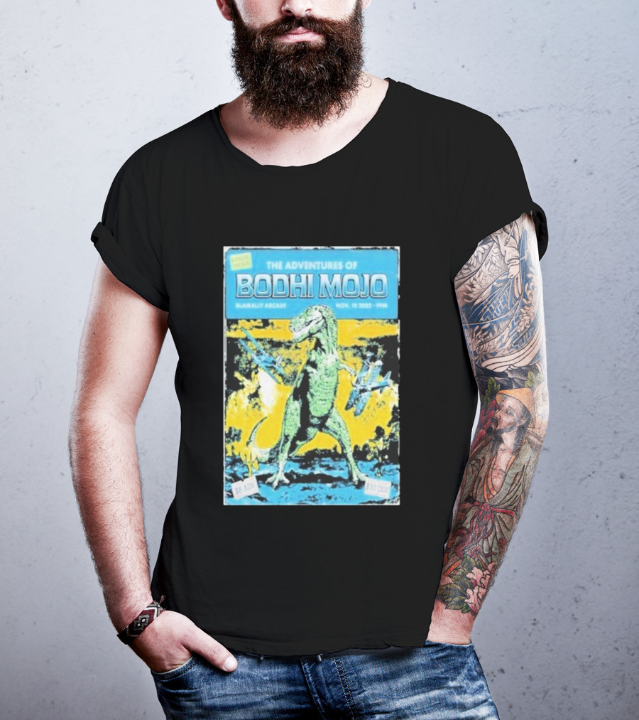 The Adventures Of Bodhi Mojo Nov 15 2025 Blairally Arcade Dinosaur Event T-Shirt