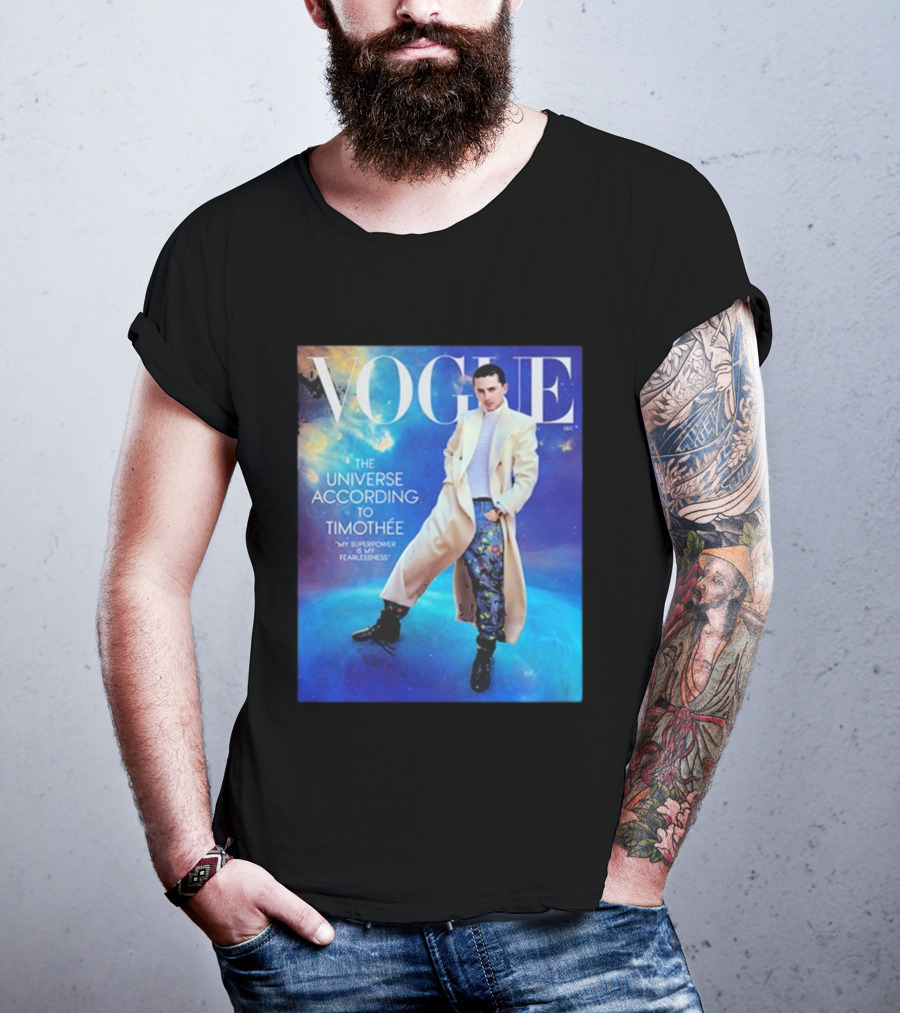 US Vogue Timothée Chalamet December Issue The Universe According To Timothée T-Shirt
