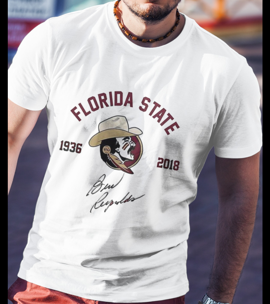 Florida State Seminoles Burt Reynolds Cowboy Hat 1936-2018 T-Shirt