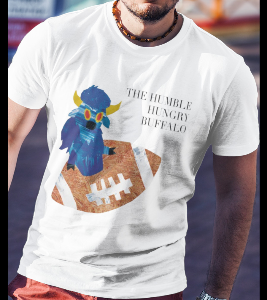 The Humble Hungry Buffalo Riding A Football T-Shirt