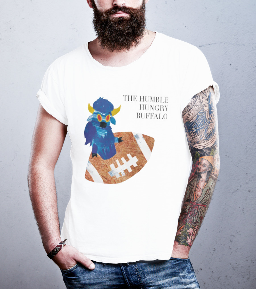 The Humble Hungry Buffalo Riding A Football T-Shirt