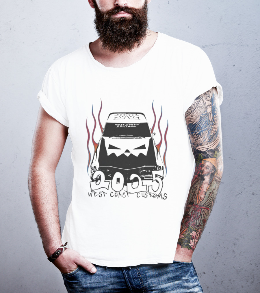 West Coast Customs 2025 Flame Car Art T-Shirt