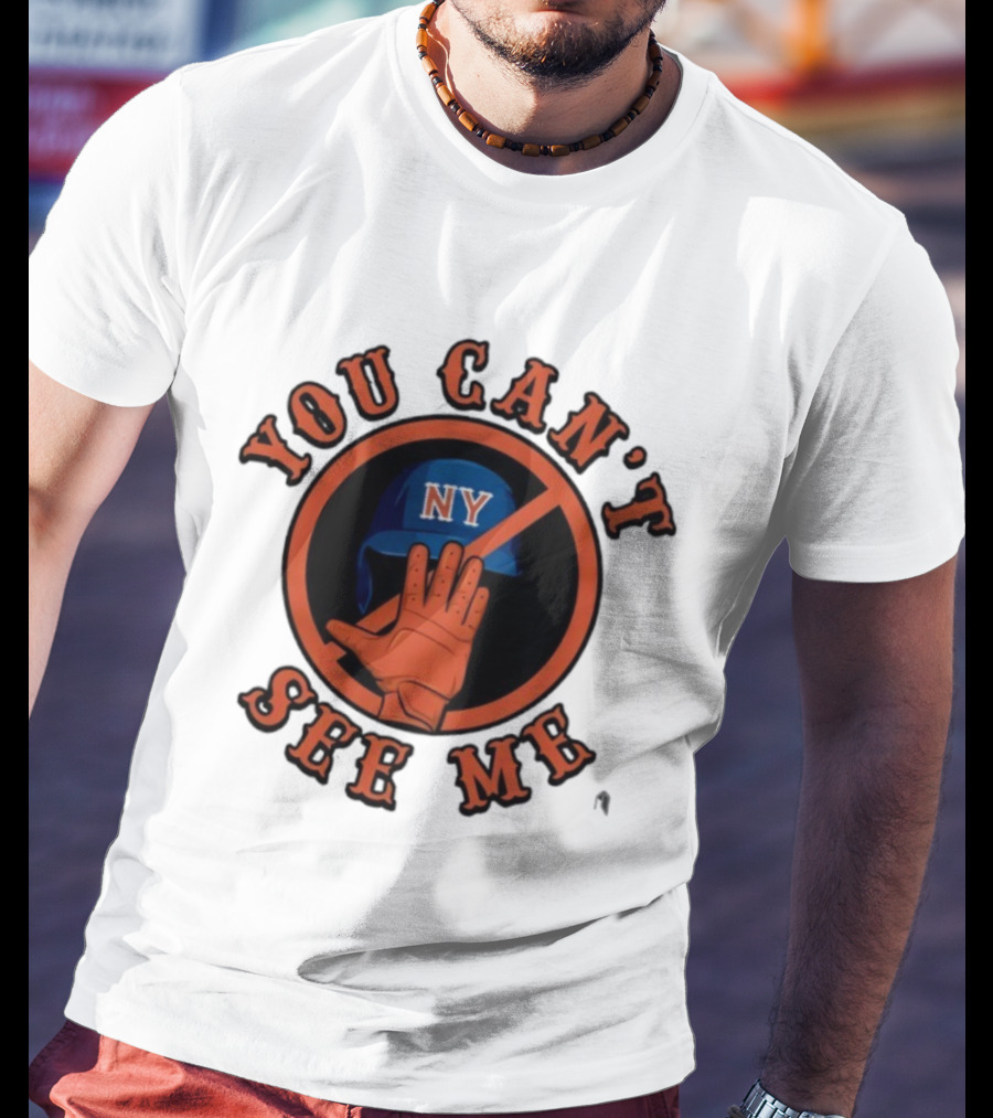 You Can’t See Me NY Mets Baseball Glove & Hand Gesture T-Shirt