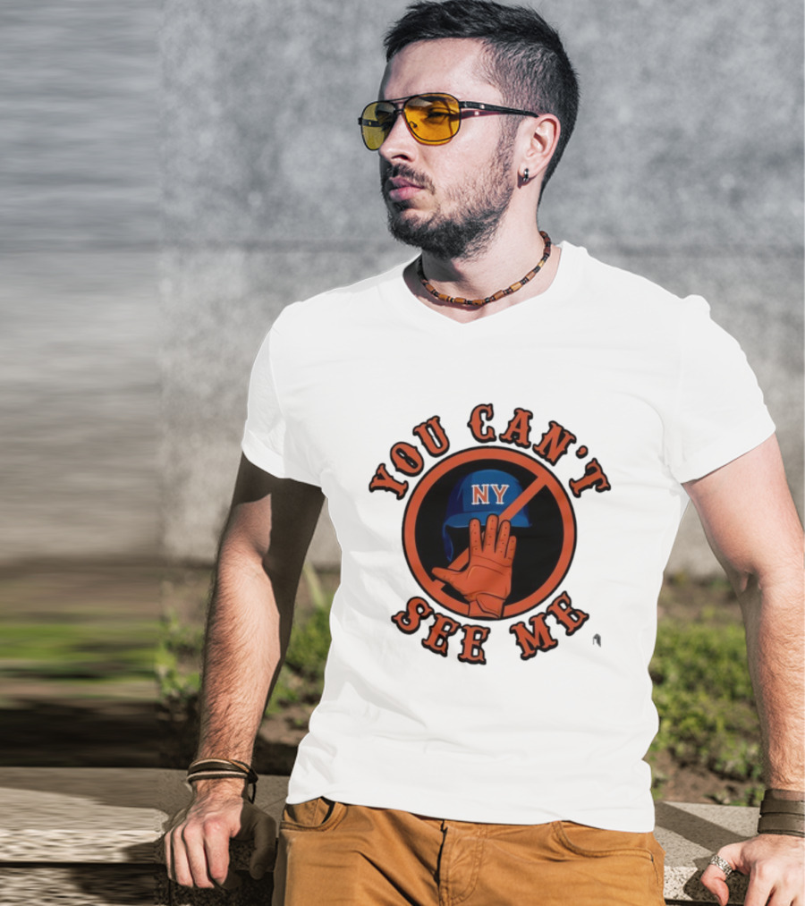 You Can’t See Me NY Mets Baseball Glove & Hand Gesture T-Shirt