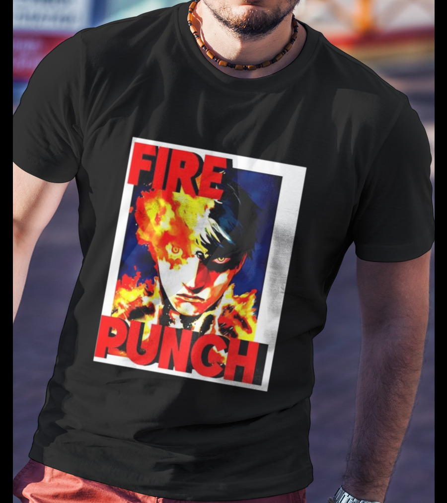 FIRE PUNCH Agni Burning Half Face Manga T-Shirt